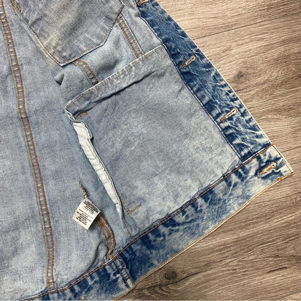 Acid Wash Aeropostale Denim Vest Grunge Steam Punk Festival - Picture 7 of 12